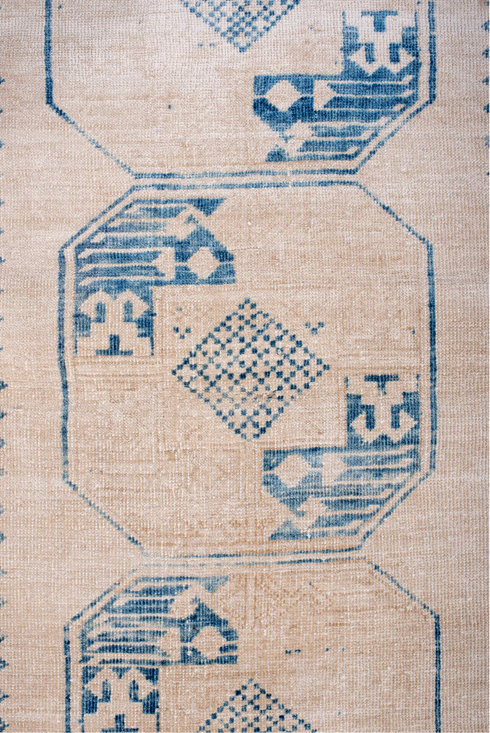 Antique Afghan Area Rug (4' x 5')